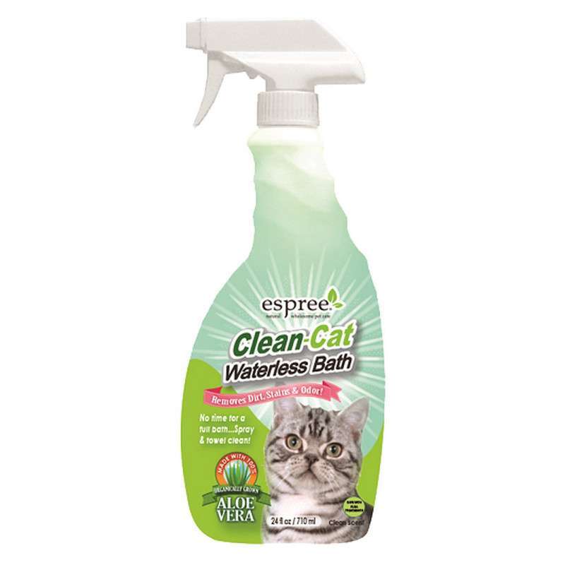 Espree (Эспри) Clean-Cat Waterless Bath - Спрей с алоэ вера для экспресс чистки кожи и шерсти котов (710 мл) в E-ZOO