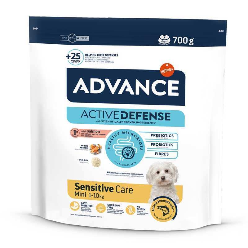 Advance (Едванс) Dog Sensitive Mini Salmon - Сухий корм з лососем для дорослих собак маленьких порід з чутливим травленням (700 г) в E-ZOO