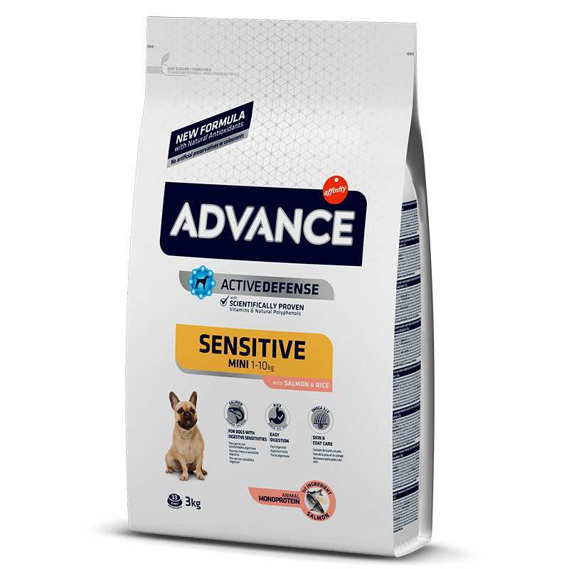 Advance (Едванс) Dog Sensitive Mini Salmon - Сухий корм з лососем для дорослих собак маленьких порід з чутливим травленням (3 кг) в E-ZOO
