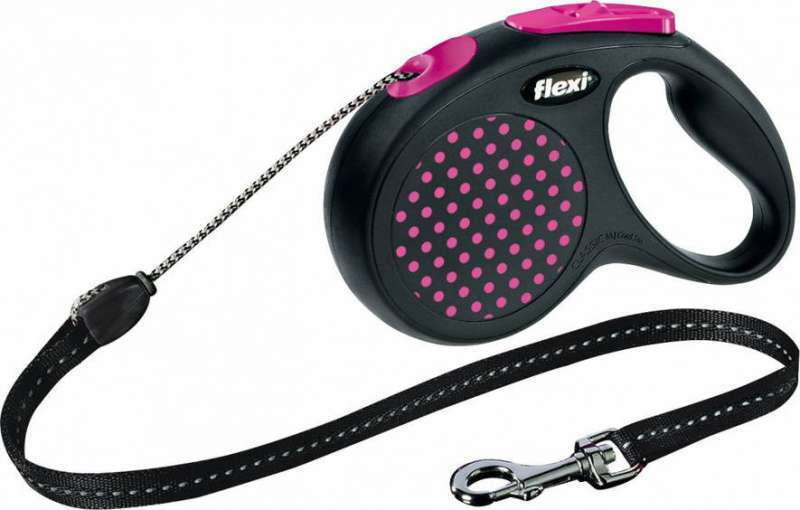 Flexi (Флексі) Design М - Повідець-рулетка для собак середніх порід, трос (5 м, до 20 кг) (M) в E-ZOO