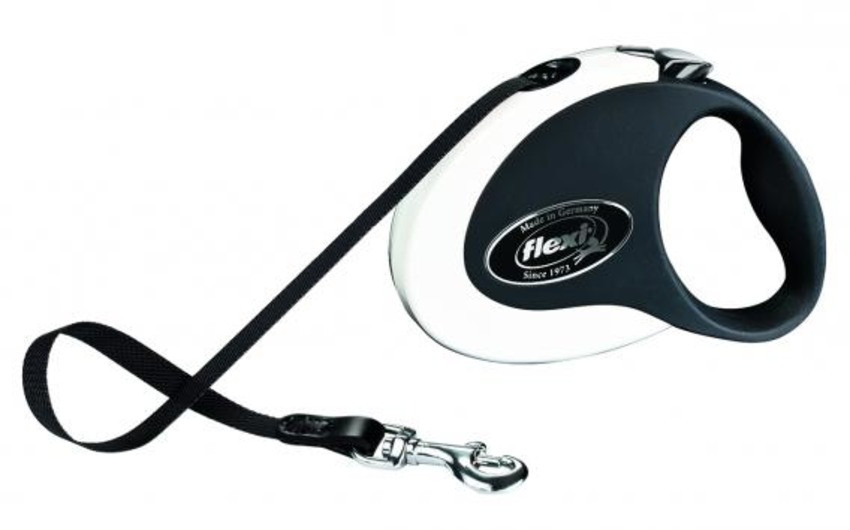 Flexi (Флексі) Collection M Dark tape - Повідець-рулетка для собак середніх порід, темна стрічка (5 м, до 25 кг) (M) в E-ZOO