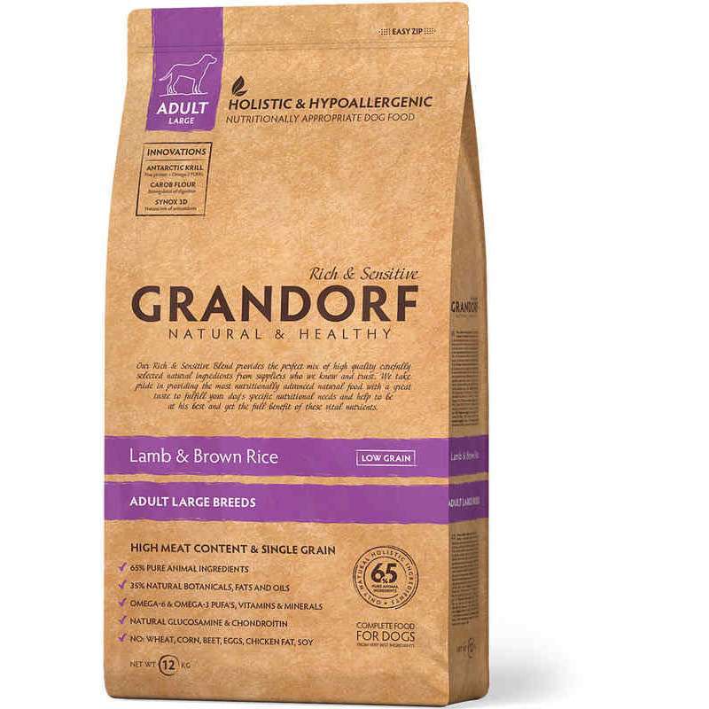 Grandorf (Грандорф) Holistic Lamb & Brown Rice Large - Сухой корм с ягненком и рисом для взрослых собак крупных пород (3 кг) в E-ZOO