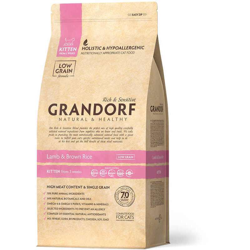 Grandorf (Грандорф) Lamb & Rice Kitten - Сухий корм з ягням і рисом для кошенят (400 г) в E-ZOO