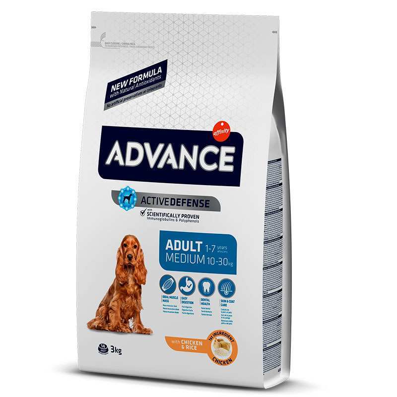 Advance (Эдванс) Dog Adult Medium Chicken - Сухой корм с мясом курицы для взрослых собак средних пород (3 кг) в E-ZOO