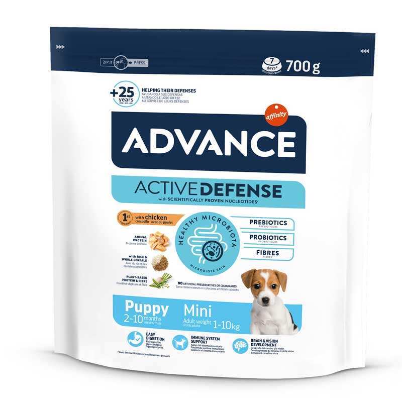 Advance (Эдванс) Dog Mini Puppy Chicken&Rice - Сухой корм с мясом курицы и рисом для щенков малых пород (700 г) в E-ZOO