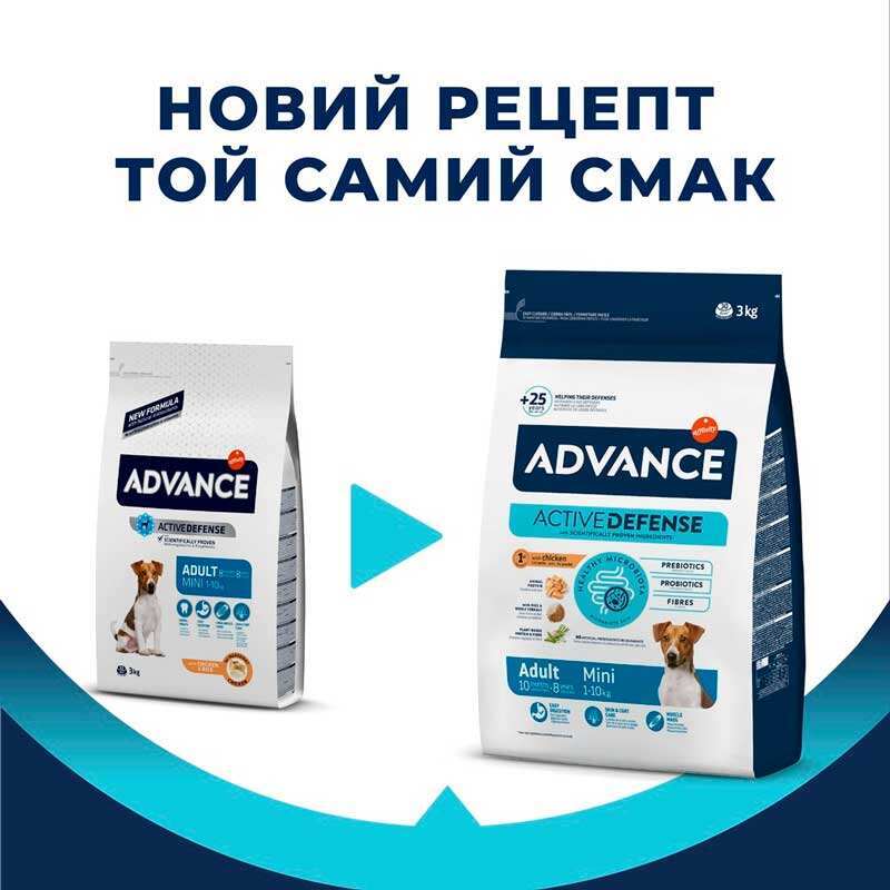 Advance (Эдванс) Dog Adult Mini Chicken&Rice - Сухой корм с мясом курицы для взрослых собак малых пород (3 кг) в E-ZOO