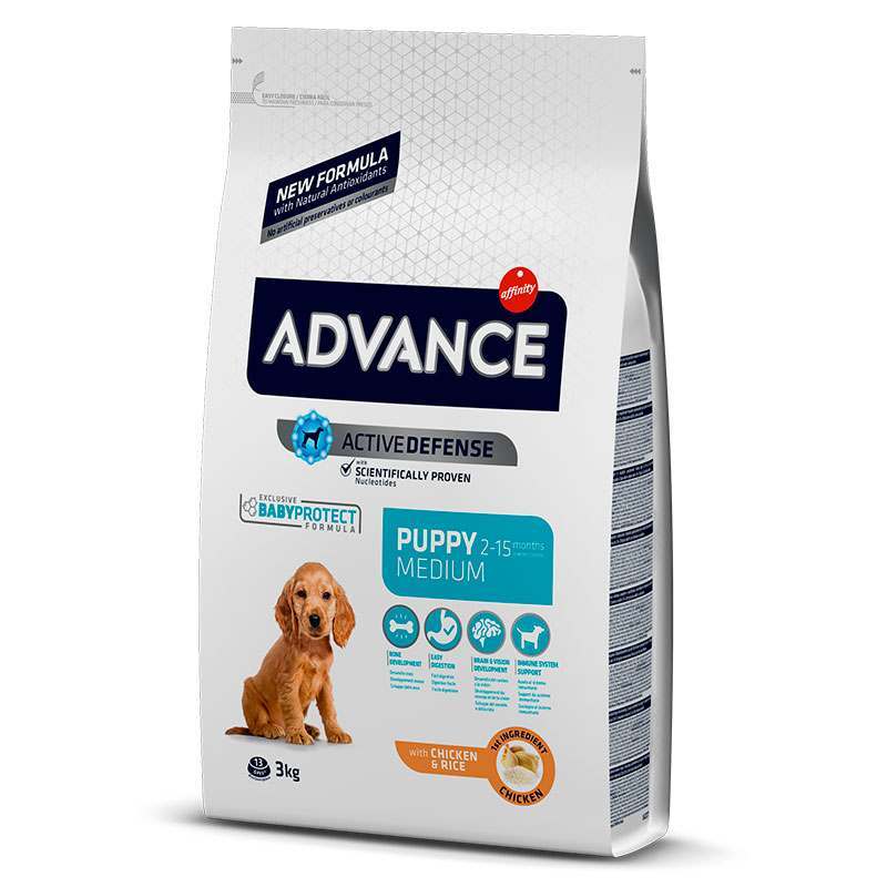 Advance (Едванс) Dog Medium Puppy Chicken&Rice - Сухий корм з м'ясом курки для цуценят середніх порід (3 кг) в E-ZOO
