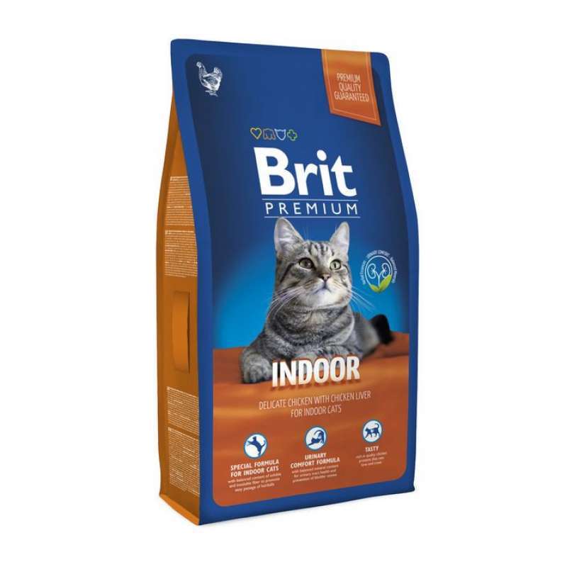 Brit Premium (Брит Премиум) Cat Indoor - Сухой корм с курицей для домашних кошек (300 г) в E-ZOO
