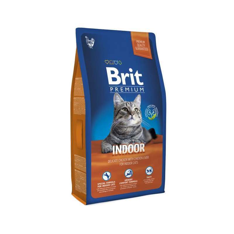 Brit Premium (Брит Премиум) Cat Indoor - Сухой корм с курицей для домашних кошек (300 г) в E-ZOO