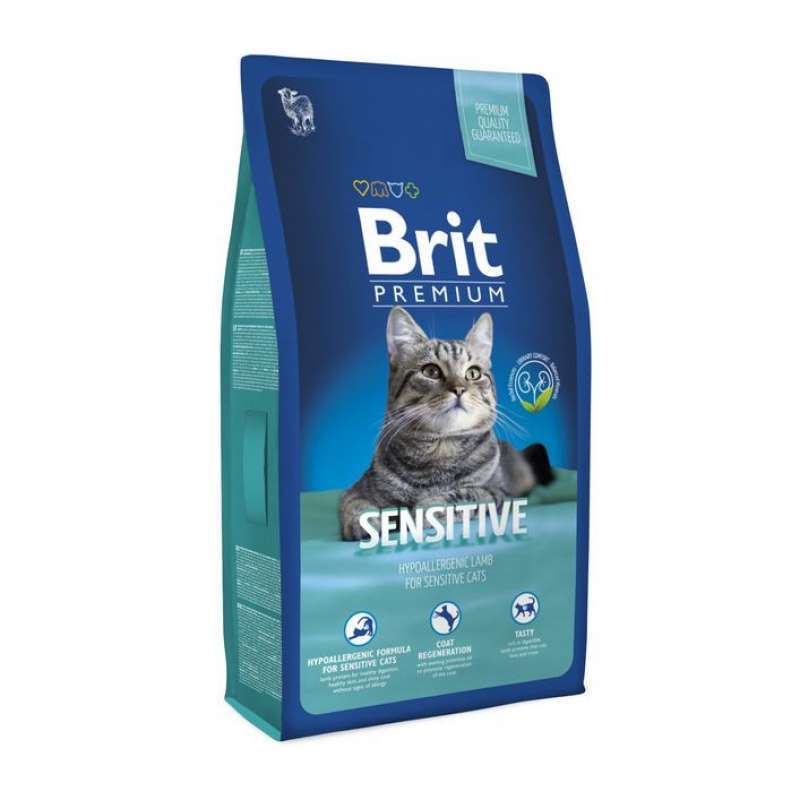 Brit Premium (Бріт Преміум) Cat Sensitive - Сухий корм з ягням для котів з чутливим травленням (800 г) в E-ZOO
