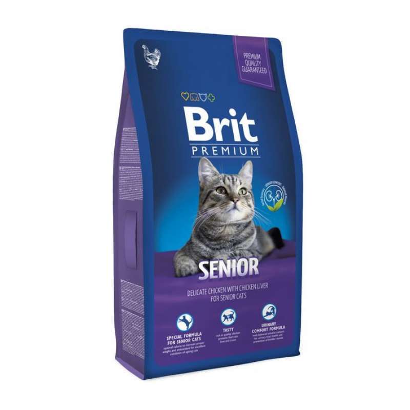 Brit Premium (Бріт Преміум) Cat Senior - Сухий корм з куркою для літніх котів (1,5 кг) в E-ZOO