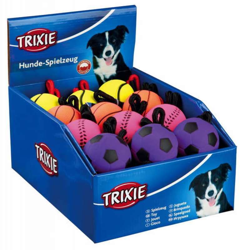 Trixie (Тріксі) М'яч з ручкою для собак, плаваючий (30 см/Ø6 см) в E-ZOO