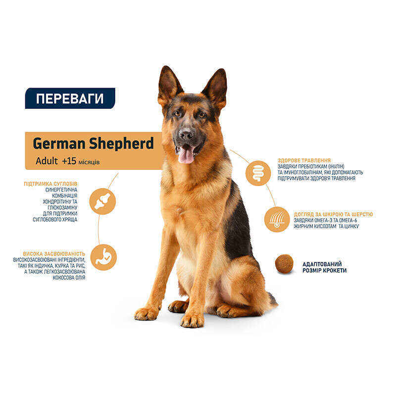 Advance (Эдванс) Dog German Shepherd Turkey- Сухой корм с мясом индейки для немецких овчарок (12 кг) в E-ZOO