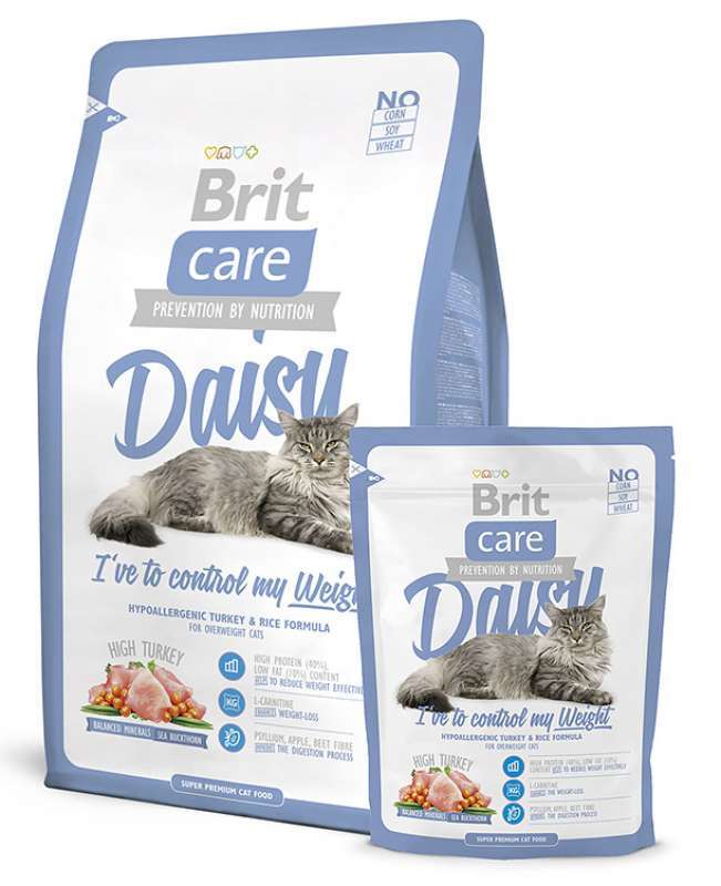 Brit Care (Брит Кеа) Cat Daisy - Сухой корм с индейкой и рисом для взрослых кошек с избыточным весом (400 г) в E-ZOO