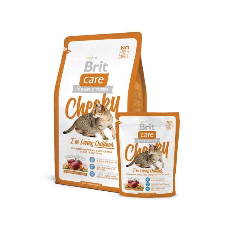 Brit Care (Брит Кеа) Cat Cheeky - Сухой корм с олениной и рисом для взрослых кошек, живущих на улице (2 кг) в E-ZOO