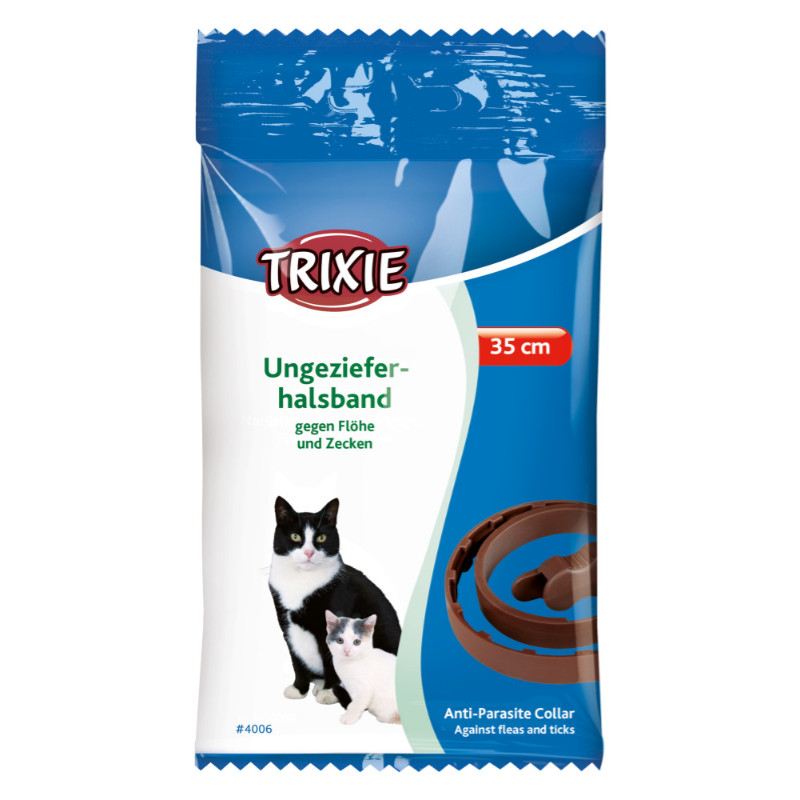 Trixie (Трикси) Flea and Tick Collar - Инсектицидный био-ошейник от блох и клещей для котов (35 см) в E-ZOO