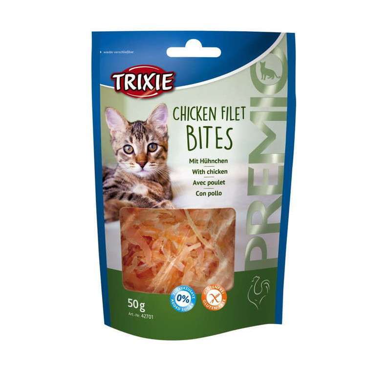 Trixie (Тріксі) PREMIO Chicken Filet Bites - Ласощі філе куряче сушене для кішок (50 г) в E-ZOO