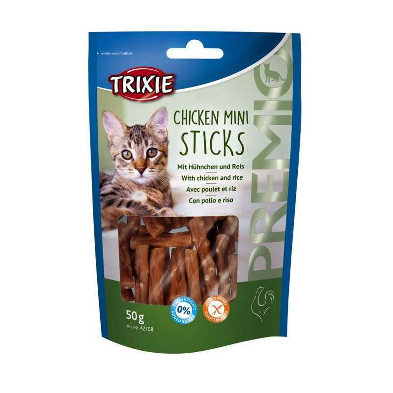 Trixie (Трикси) PREMIO Mini Sticks - Лакомство с курицей и рисом для кошек (50 г) в E-ZOO