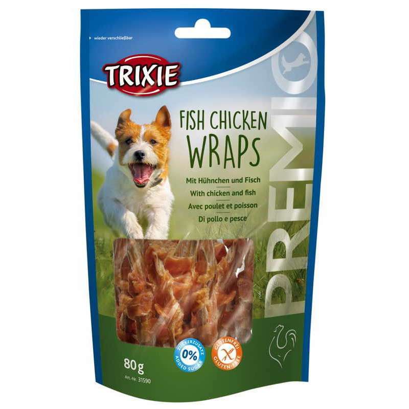 Trixie (Тріксі) PREMIO Fish Chicken Wraps - Ласощі з куркою і рибою для собак (80 г) в E-ZOO
