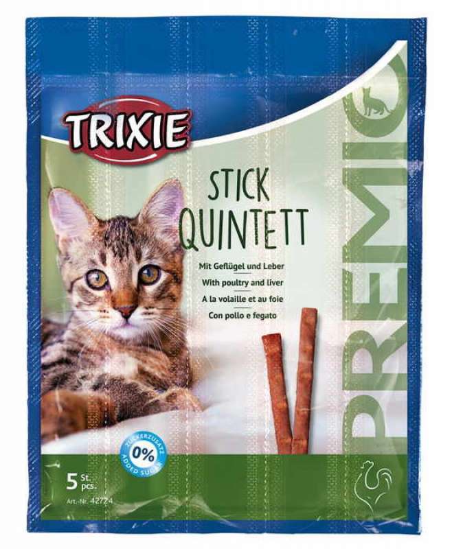 Trixie (Тріксі) PREMIO Quadro-Sticks - Ласощі палички жувальні для котів (лосось / форель) в E-ZOO