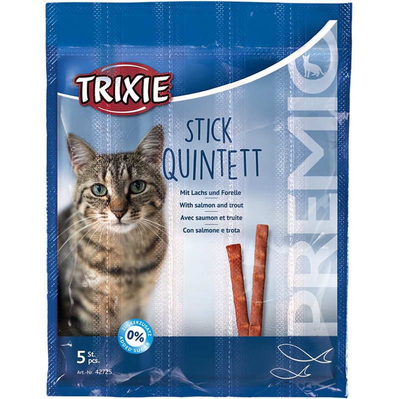 Trixie (Тріксі) PREMIO Quadro-Sticks - Ласощі палички жувальні для котів (лосось / форель) в E-ZOO