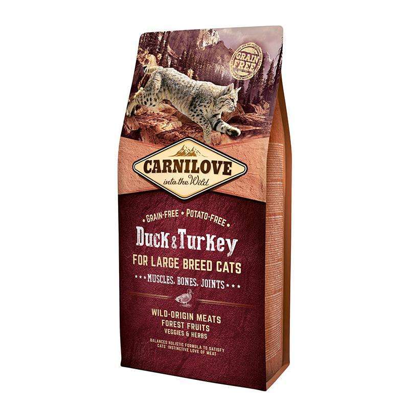 Carnilove (Карнилав) Duck & Turkey for Large Breed Cats - Сухой корм с уткой и индейкой для крупных пород кошек (6 кг) в E-ZOO