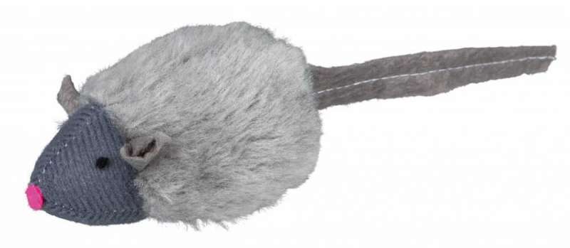 Trixie (Трикси) Мышь плюшевая с микрочипом для котов (6 см) в E-ZOO