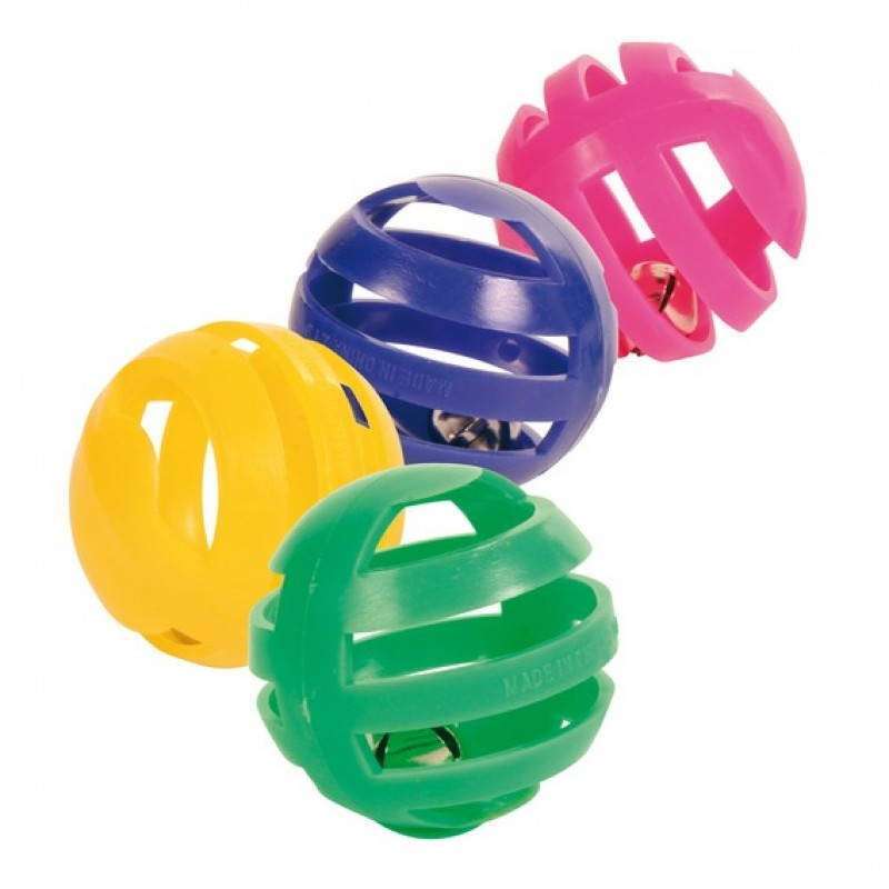 Trixie (Трикси) Набор пластиковых мячиков для котов, 4 шт (4 шт. / уп.) в E-ZOO