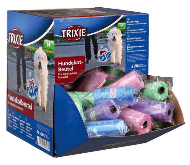 Trixie (Трикси) Poop Bags - Одноразовые пластиковые пакеты для уборки за собаками (1 рулон) (20 шт./уп.) в E-ZOO