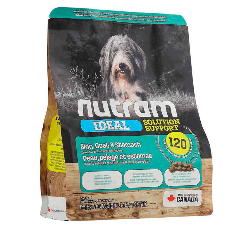 Nutram (Нутрам) I20 Ideal Solution Support Sensitive Skin, Coat with Stomach Dog - Сухий корм для дорослих собак з проблемами шкіри, шерсті або шлунка (340 г) в E-ZOO