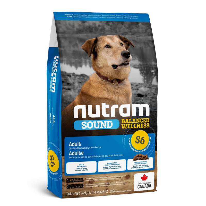 Nutram (Нутрам) S6 Sound Balanced Wellness Adult Dog - Сухой корм с курицей для взрослых собак средних пород (2 кг) в E-ZOO