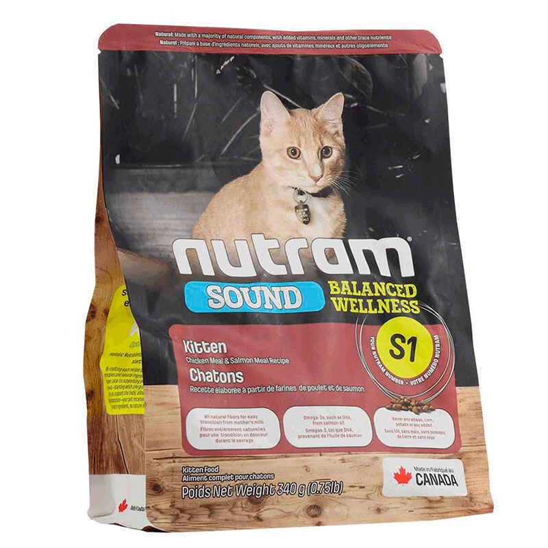 Nutram (Нутрам) S1 Sound Balanced Wellness Kitten - Сухой корм с курицей и лососем для котят (340 г) в E-ZOO