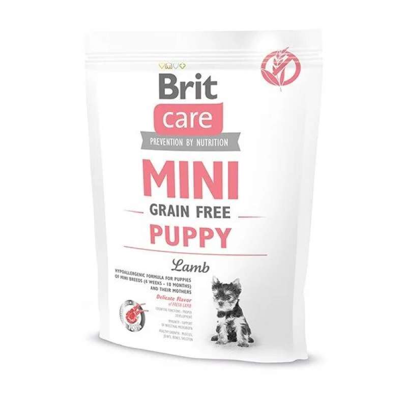 Brit Care Mini Grain Free Puppy - Сухий беззерновий корм з ягням для цуценят мініатюрних порід (400 г) в E-ZOO