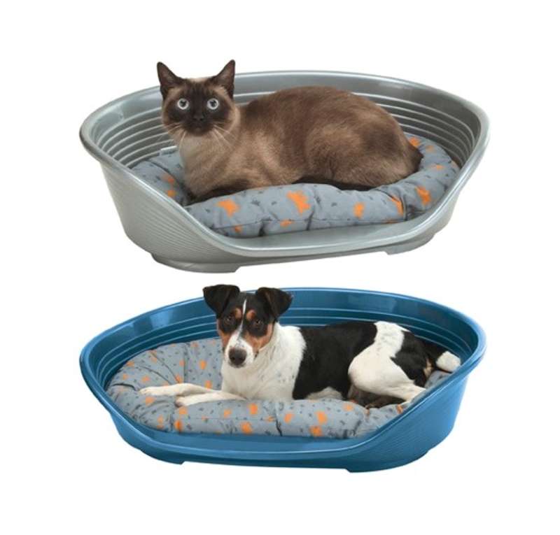 Ferplast (Ферпласт) SIESTA DELUXE - Пластиковый лежак для собак мелких пород и котов (61,5х45х21,5 см) в E-ZOO
