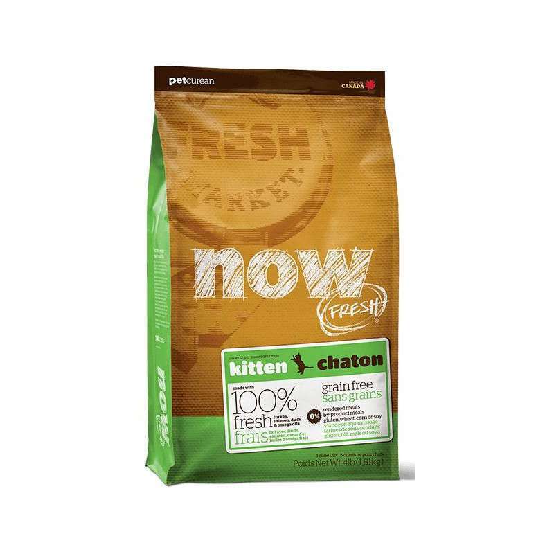 NOW FRESH™ (Нау Фреш) Grain Free Kitten Recipe - Сухой беззерновой корм с индейкой, уткой и лососем для котят (3,63 кг) в E-ZOO