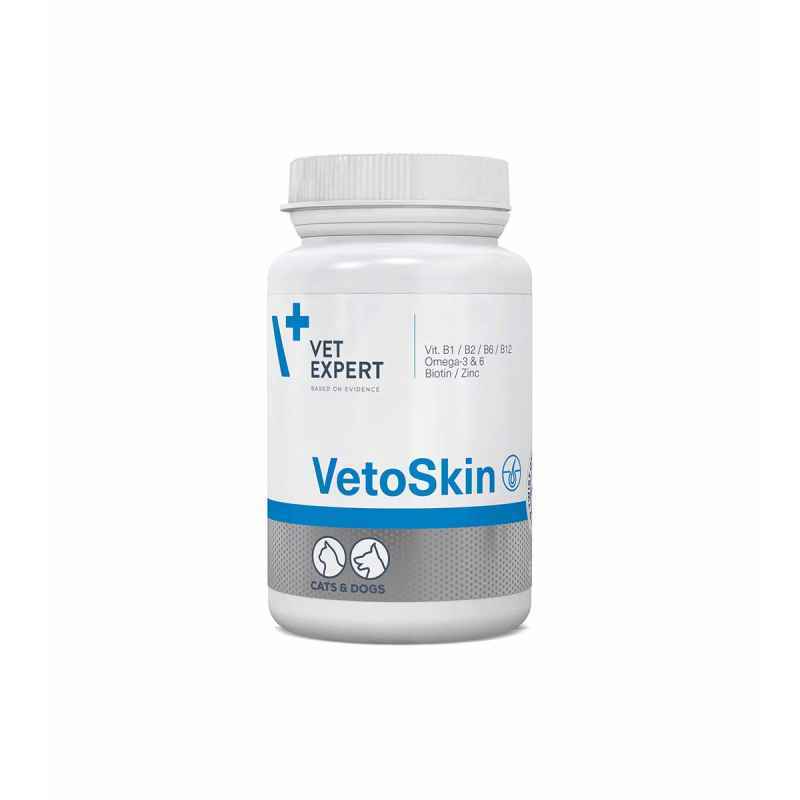 VetExpert (ВетЕксперт) VetoSkin - Харчова добавка для здоров'я шкіри і шерсті котів та собак (60 шт./уп.) в E-ZOO