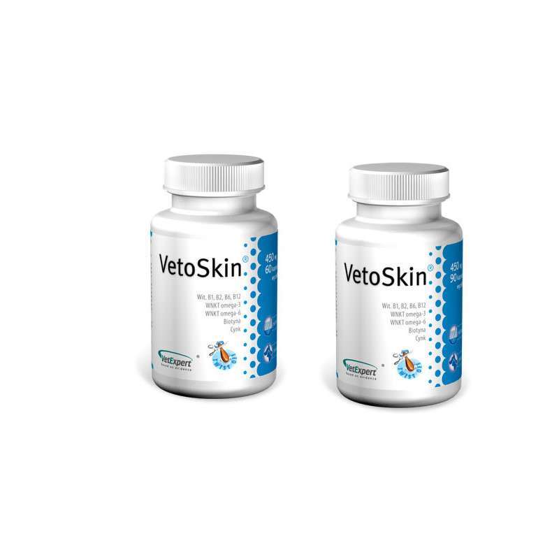 VetExpert (ВетЕксперт) VetoSkin - Харчова добавка для здоров'я шкіри і шерсті котів та собак (60 шт./уп.) в E-ZOO