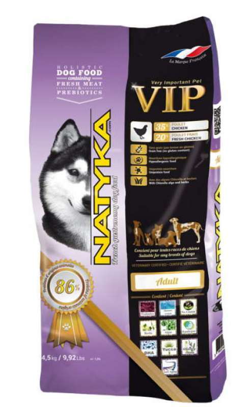 Natyka (Натіка) Adult VIP Dogs - Беззерновий напіввологий корм для дорослих собак з куркою (4,5 кг) в E-ZOO