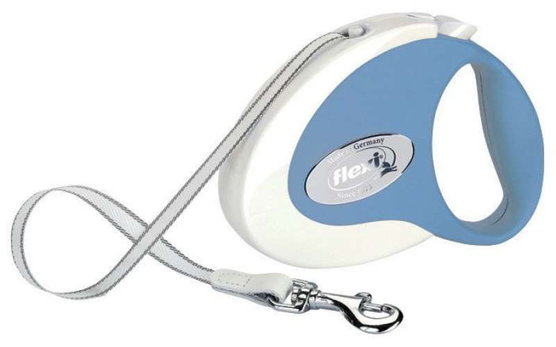 Flexi (Флекси) Collection S White tape - Поводок-рулетка для собак мелких пород, светлая лента (3 м, до 12 кг) (S) в E-ZOO