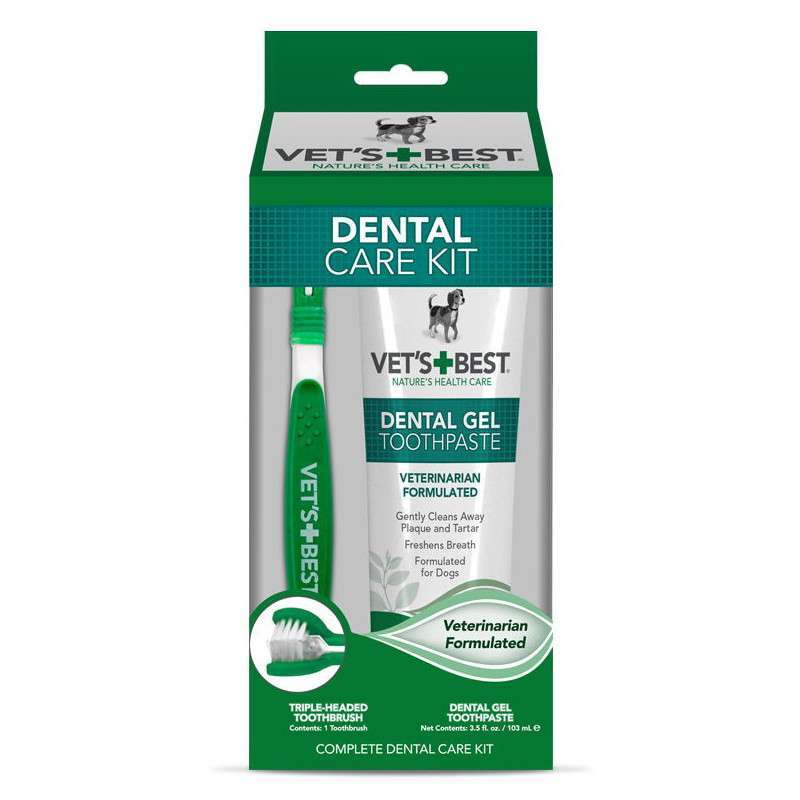 VET`S BEST (Ветс Бест) Dental Care Kit - Набір для догляду за ротовою порожниною (гель + зубна щітка) (103 мл) в E-ZOO