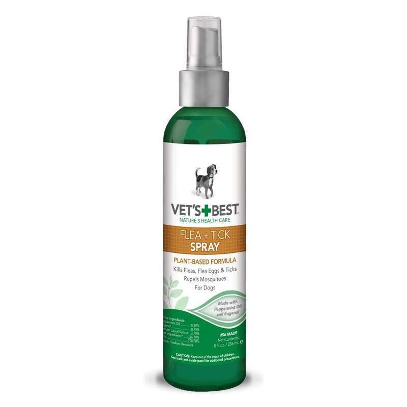 VET`S BEST (Ветс Бест) Flea + Tick Spray - Спрей від бліх, кліщів та комарів для собак (236 мл) в E-ZOO