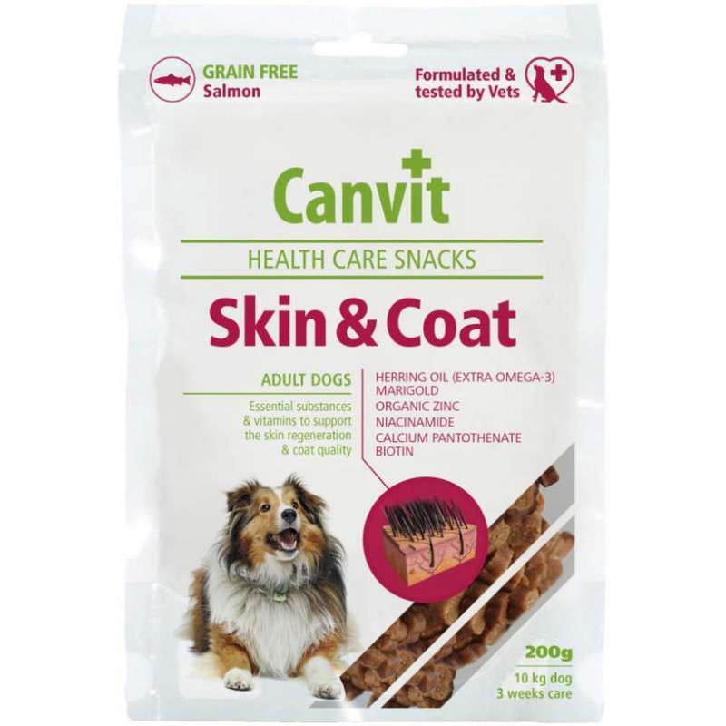 Canvit (Канвит) Skin&Coat Snack - Напіввологі ласощі для здорової шкіри і красивої шерсті собак (200 г (250 шт.)) в E-ZOO