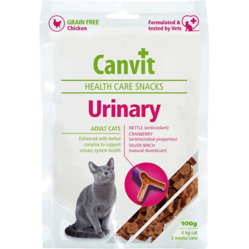 Canvit (Канвіт) Urinary Snack - Напіввологі ласощі з куркою для здоров'я сечостатевої системи котів (100 г (280 шт.)) в E-ZOO