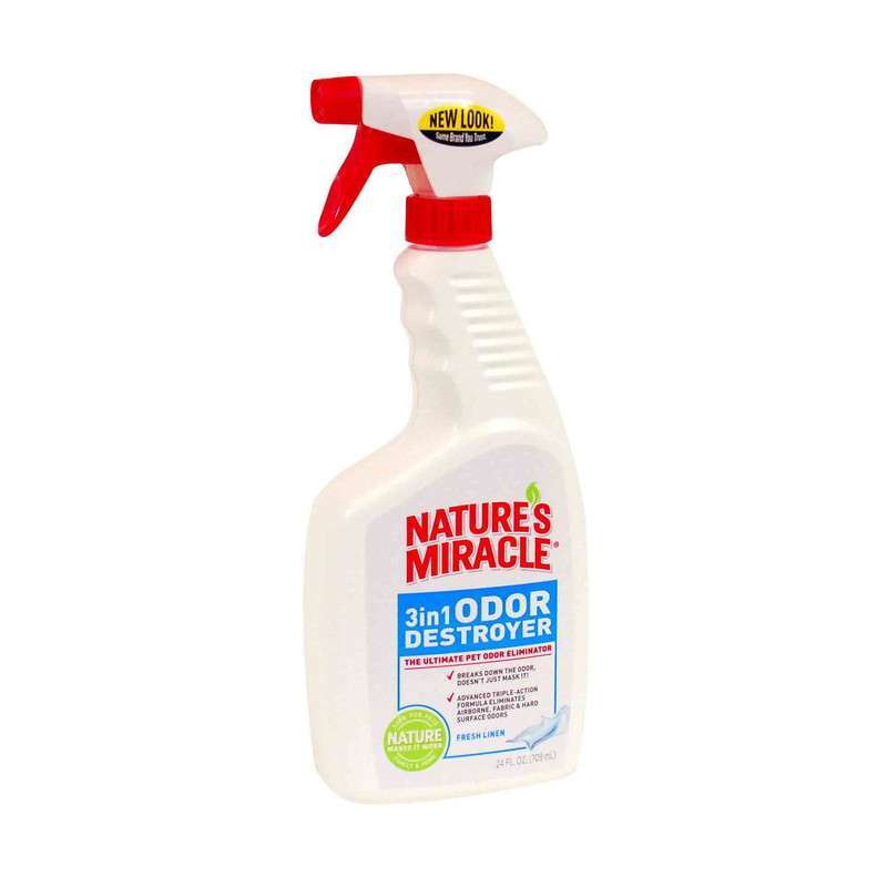 Nature's Miracle (Нейчерс Миракл) 3in1 Odor Destroyer - Средство для удаления запахов животных (с ароматом свежего белья) (709 мл) в E-ZOO