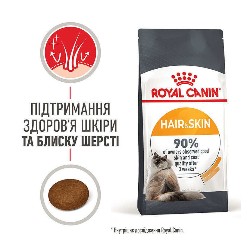 Royal Canin (Роял Канін) Hair & Skin Care - Сухий корм з куркою для кішок з проблемною шерстю (400 г) в E-ZOO