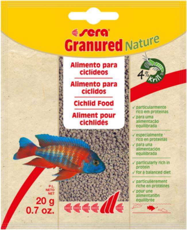 Sera (Сера) Granured Nature - Корм для плотоядных и всеядных рыб-цихлид гранулы (20 г) в E-ZOO
