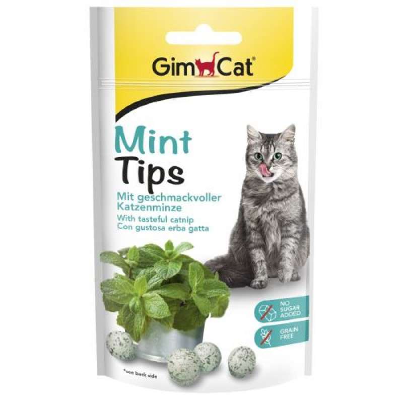 GimСat (ДжимКет) Cat-Mintips - Вітамінізований смаколик з котячою м'ятою для котів (40 г) в E-ZOO