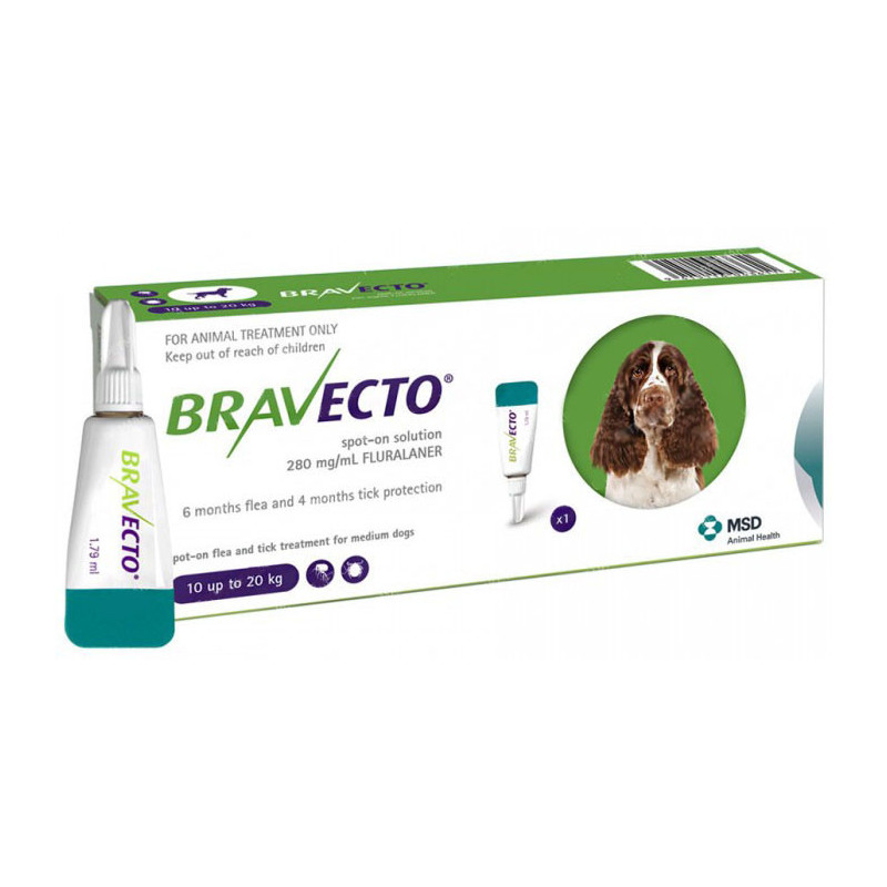 Bravecto Spot-On (Бравекто Спот-Он) by MSD Animal Health - Протипаразитарні краплі від бліх і кліщів для собак (1 піпетка) (40-56 кг) в E-ZOO