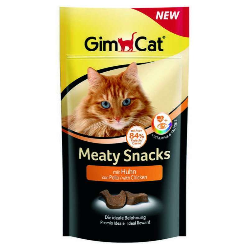 GimСat (ДжимКэт) Meaty Snacks - Лакомство с курицей и таурином для котов (35 г) в E-ZOO
