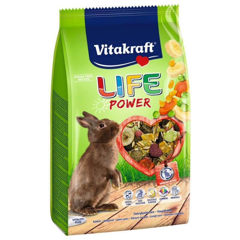 Vitakraft (Вітакрафт) LIFE Power - Корм для кроликів з бананом (600 г) в E-ZOO